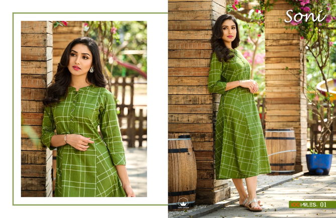 Soni By 100 Miles Cotton Printed Kurti Wholesale Price In Surat